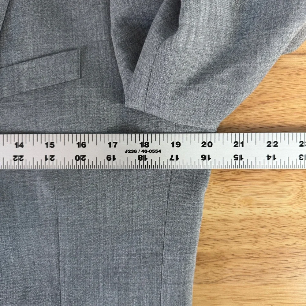 J. Crew Thompson Mens 38 Reg Gray Two Button Wool Blend Blazer Sport Coat FLAW